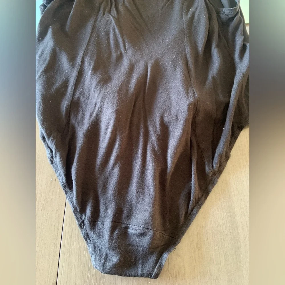 Black sexy bodysuit long open neck - Picture 4 of 6